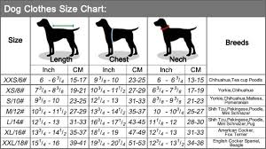 Measurement Chart Designer Dog Clothes Crochet Dog