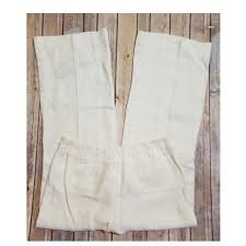 Zara Woman White Creme Linen Pants