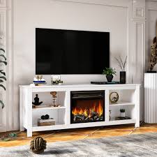Syngar Modern Tv Stand With Fireplace