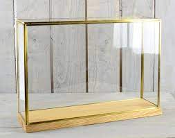 Large Glass And Brass Display Showcase