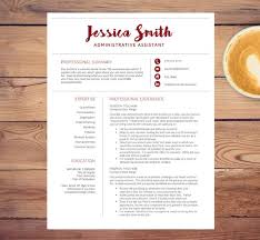 Modern Resume Template   Cover Letter Icon Set for Microsoft    