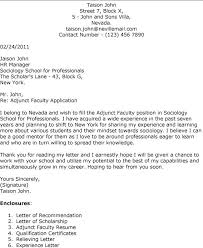 Best Photos Of Cover Letter For Adjunct Teaching Position