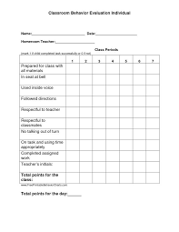 Individual Student Behavior Chart Printable Printable