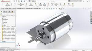 design a motor dc 12v use solidworks
