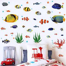 decorative fish wall stickers for