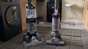 cleaning a dirty rug with the dyson dc
