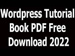 wordpress tutorial book pdf free