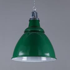 Vintage Green Pendant Lamp With Glass