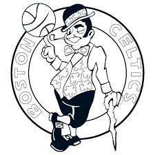 Los angeles lakers logo black and white angeles clip art. Boston Celtics Logo Coloring Page Free Coloring Pages