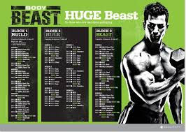 huge beast workout calendar schedule