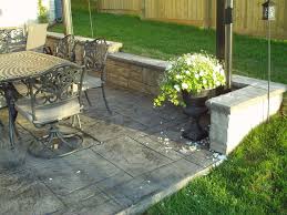 Backyard Patio With Poured Concrete