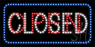 open closed animated led sign open