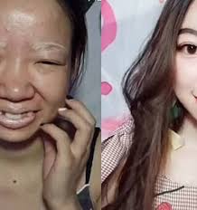 new makeup trend transforms woman into