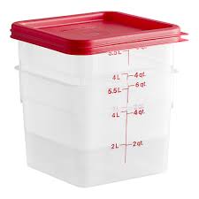 food storage container and red lid