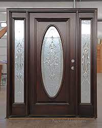 oval glass front door mahogany
