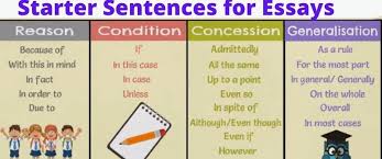 starter sentences for essays exles