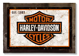 Harley Davidson Wall Art Ncaa Metal