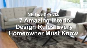 7 amazing interior design rules every