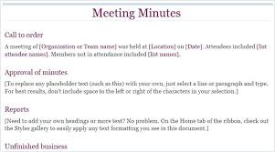 Safety Meeting Minute Example To Download Minutes Examples Word
