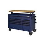 Heavy-Duty 52 inch W x 24.5 inch D 9-Drawer Mobile Workbench With Adjustable Top in ... Husky