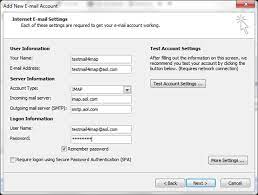 aol mail account to outlook 2007 using imap
