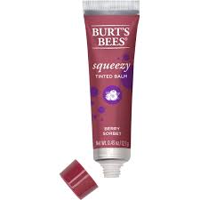 squeezy tinted lip balm with beeswax
