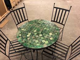 Mosaic Table Round Tamgroute Green