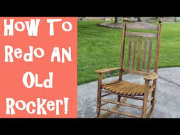 refinish an old wooden rocking chair