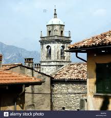 Geography Travel Italy Bellagio Church Steeple Of