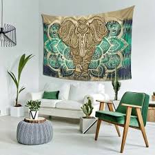 Bohemian Elephant Tapestry Mandala