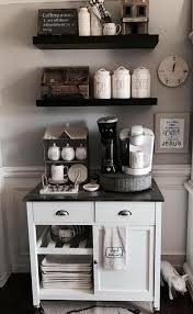 A bar fridge in the bedroom coffee bar? Coffee House Creative And Modern Style Will Add Personality To Your Room For A Stunning Home Coffe Coffee Bar Home Coffee Bars In Kitchen Home Coffee Stations