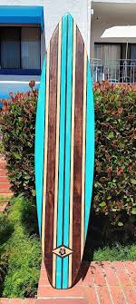 6 Ft Wood Surfboard Wall Art Table Bar