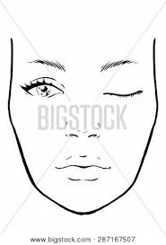 Face Chart Makeup Vector Photo Free Trial Bigstock