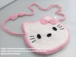 Cute Hello Kitty Crochet Messenger Bag Free Pattern
