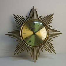 vintage sunburst clock junghans