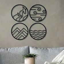 Four Elements Of Earth Metal Wall Art