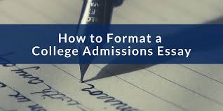 college application essay format rules