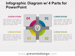 Infographic Diagram With 4 Parts For Powerpoint