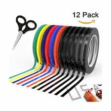 Details About Graphic Chart Tape Art Tape Whiteboard Tape Vinyl Tape 12 Pacs 1 8 Self Adhe