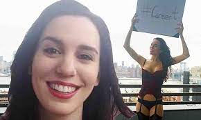 Christy Carlson Romano strips after losing Fifty Shades Of Grey bet 