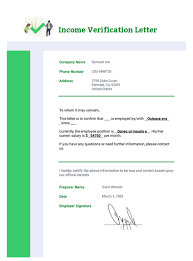 While it's official, it doesn't need to be long or complicated. Income Verification Letter Template Pdf Templates Jotform