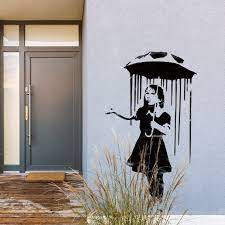 Banksy Life Size Nola Stencil Rain Girl