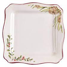 Winter Forest Square Appetizer Plate By