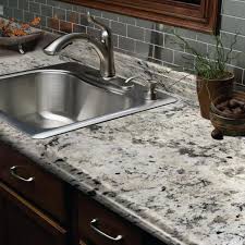 How to select laminate countertops. Hampton Bay 10 Ft White Laminate Countertop With Valencia Edge In Typhoon Ice 4952 52 With Integrated Backsplash 495252v10 The Home Depot