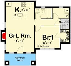 Craftsman Cottage House Plan Under 750