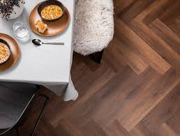 In herringbone flooring, the floorboards are all cut to the same length and each successive rectangular board is laid out at a 90° angle to create a zigzag pattern. Herringbone Flooring Rhino Evercore Carpet Court Nz