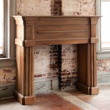 Reclaimed Pine Wood Mantel Antique