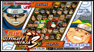 Naruto Ultimate Ninja 3 PS2 - LISTA TODOS OS PERSONAGENS e TRANSFORMAÇÕES/  ALL CHARACTERS 1444p - YouTube