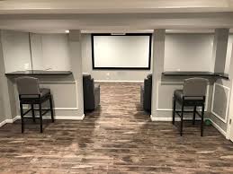 You can pull off a basement remodeling project with help from our decorating ideas and inspirational photos. Finished Basement With Bar Home Theater And Dance Studio North Brunswick Nj May 2018 The Basic Basement Co