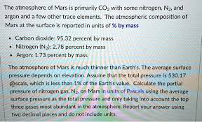 the atmosphere of mars is primarily co2